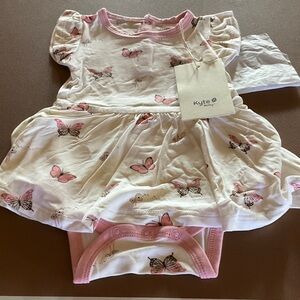 Kyte BABY Crepe  Butterfly Bodysuit Twirl
